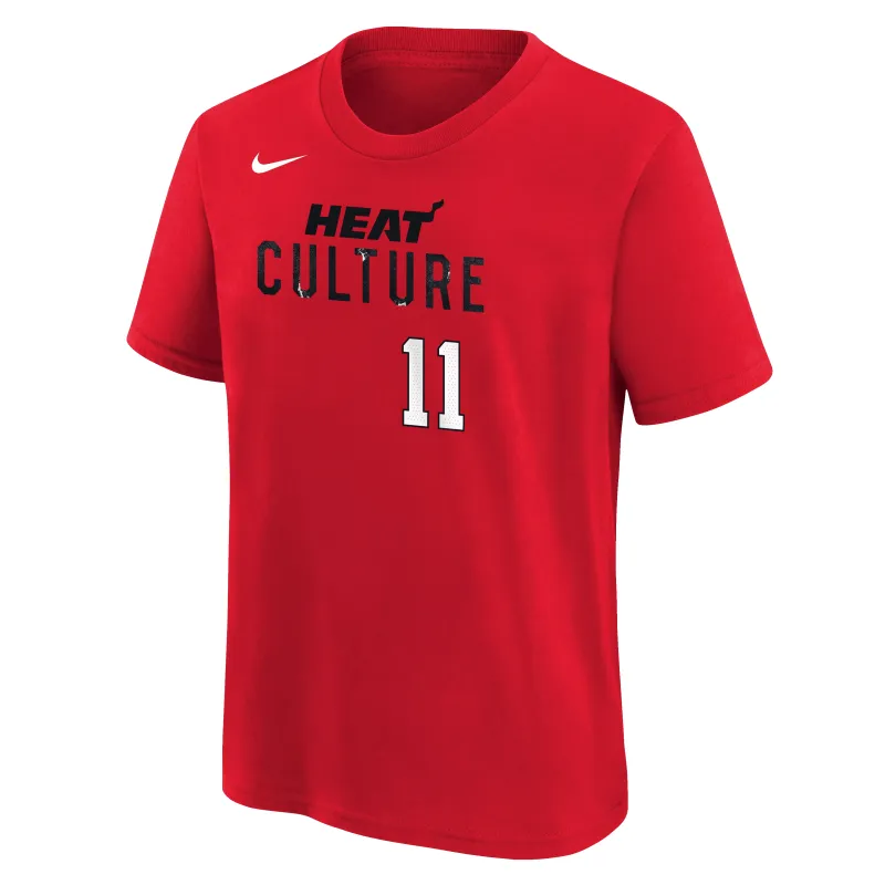 Jaime Jaquez Jr. Nike HEAT Culture: Blood Red Name & Number Youth Tee sold by Miami Heat Store