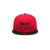 New Era HEAT Culture: Blood Red Wordmark Youth Snapback sold by Miami Heat Store
