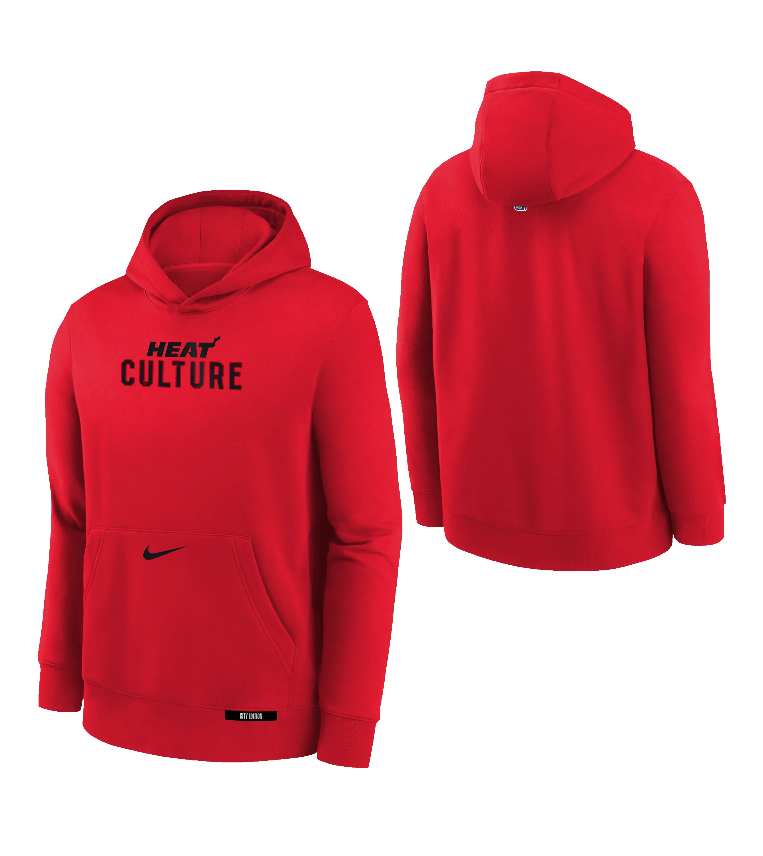 Nike HEAT Culture: Blood Red Pullover Youth Hoodie sold by Miami Heat Store product image thumbnail 3