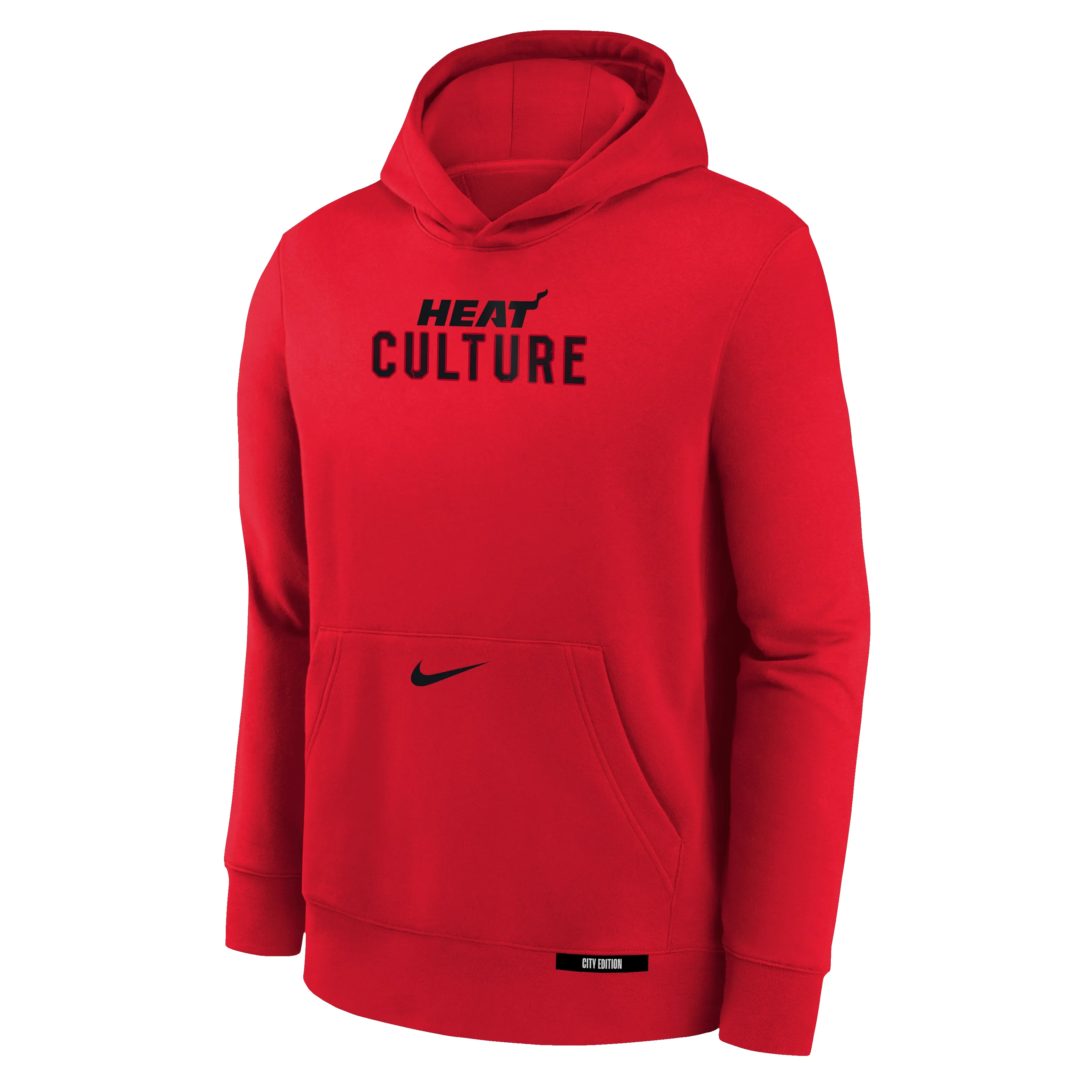 Nike HEAT Culture: Blood Red Pullover Youth Hoodie sold by Miami Heat Store