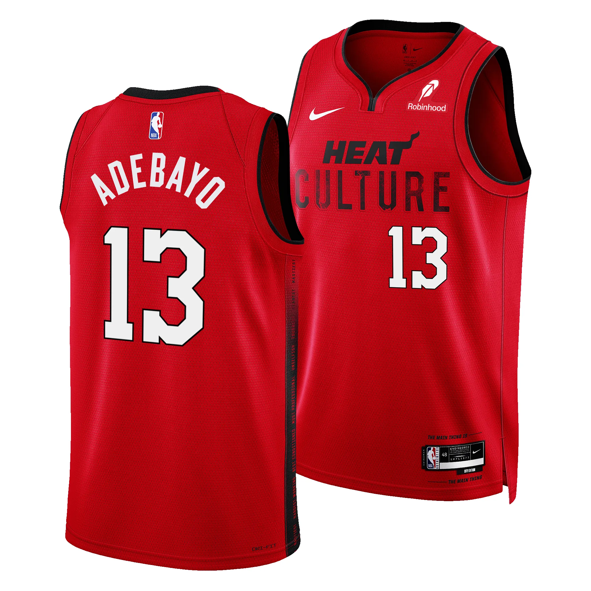 Bam Adebayo Nike HEAT Culture: Blood Red Youth Swingman Jersey sold by Miami Heat Store product image thumbnail 3