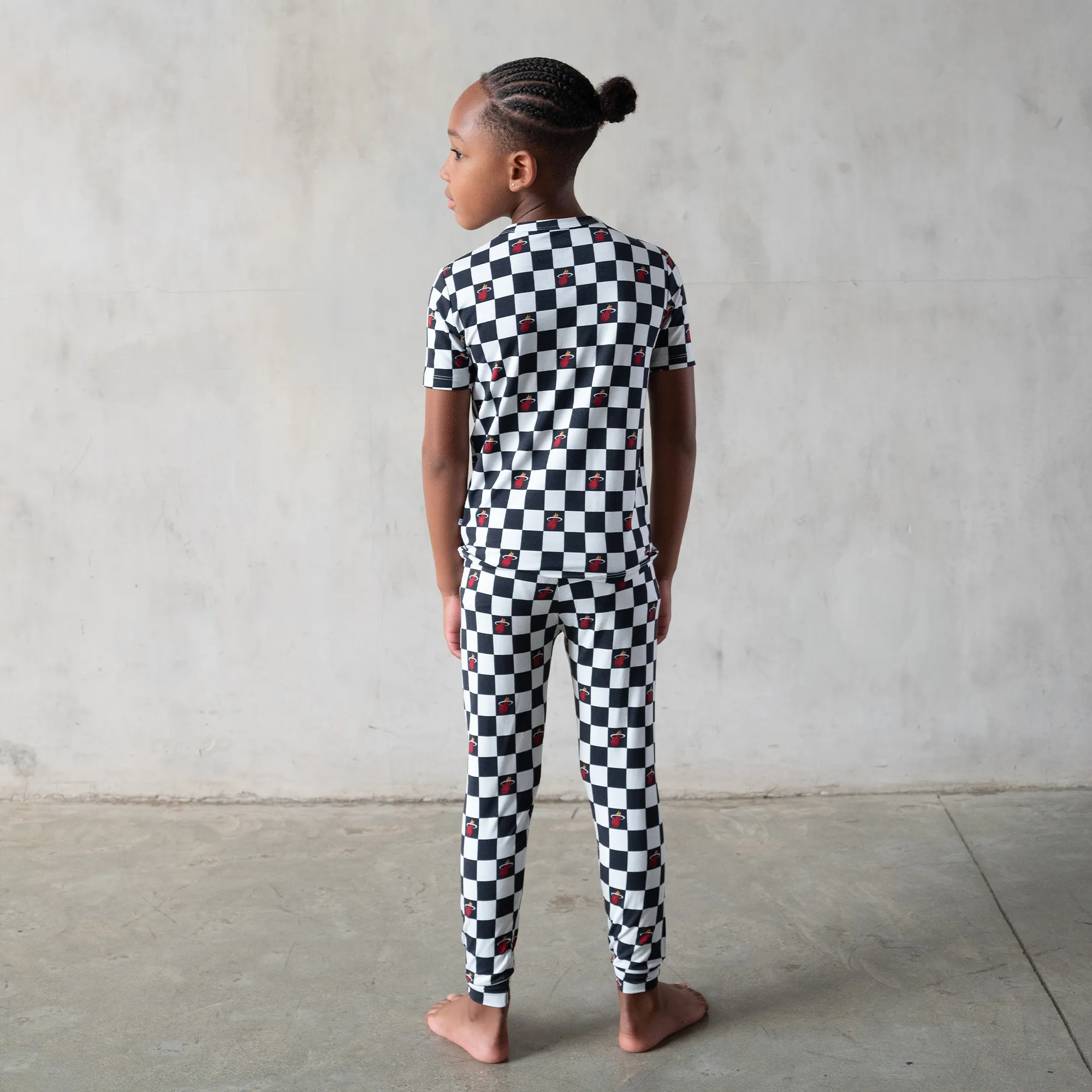 Court Culture X Everyday Leisure Checkerboard Short Sleeve PJ Set sold by Miami Heat Store product image thumbnail 2