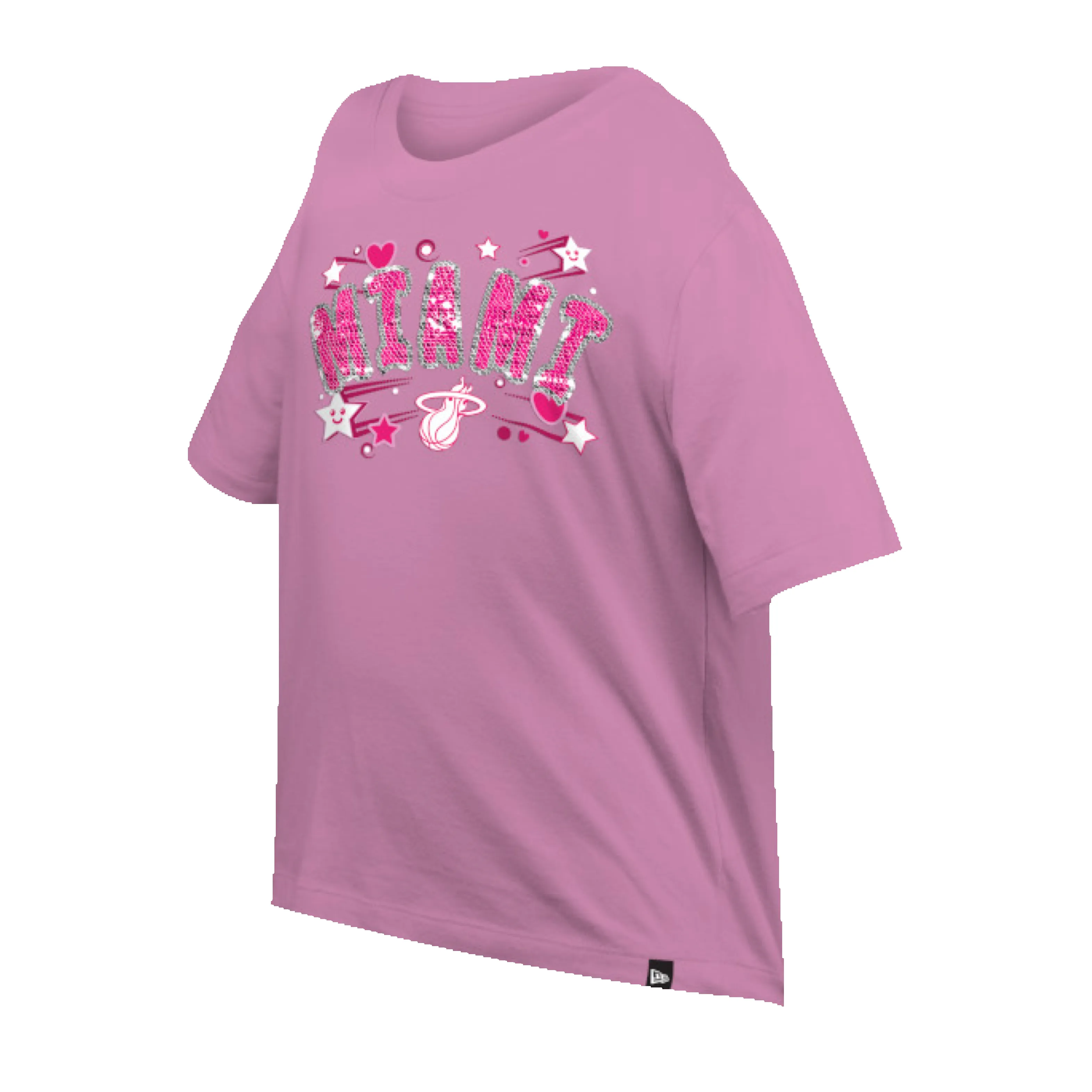 New Era Miami HEAT Girls Boxy Sequince Tee sold by Miami Heat Store product image thumbnail 2