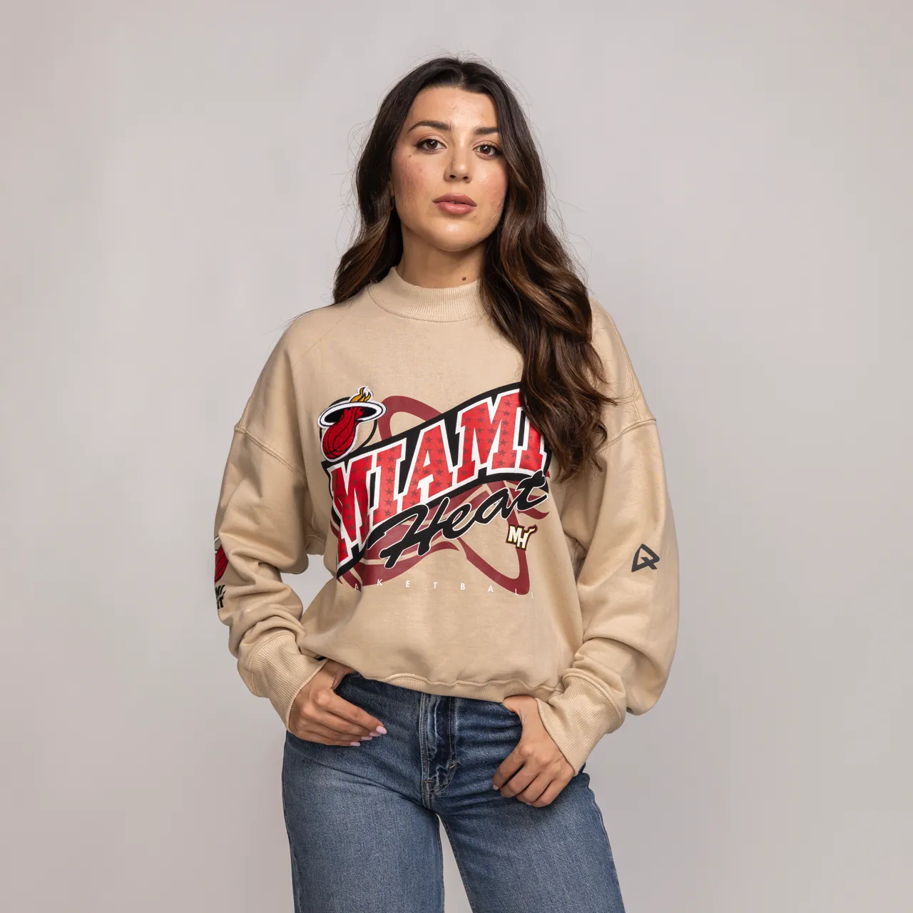 Qoreware Miami HEAT Mockneck Women's Crewneck sold by Miami Heat Store product image thumbnail 4