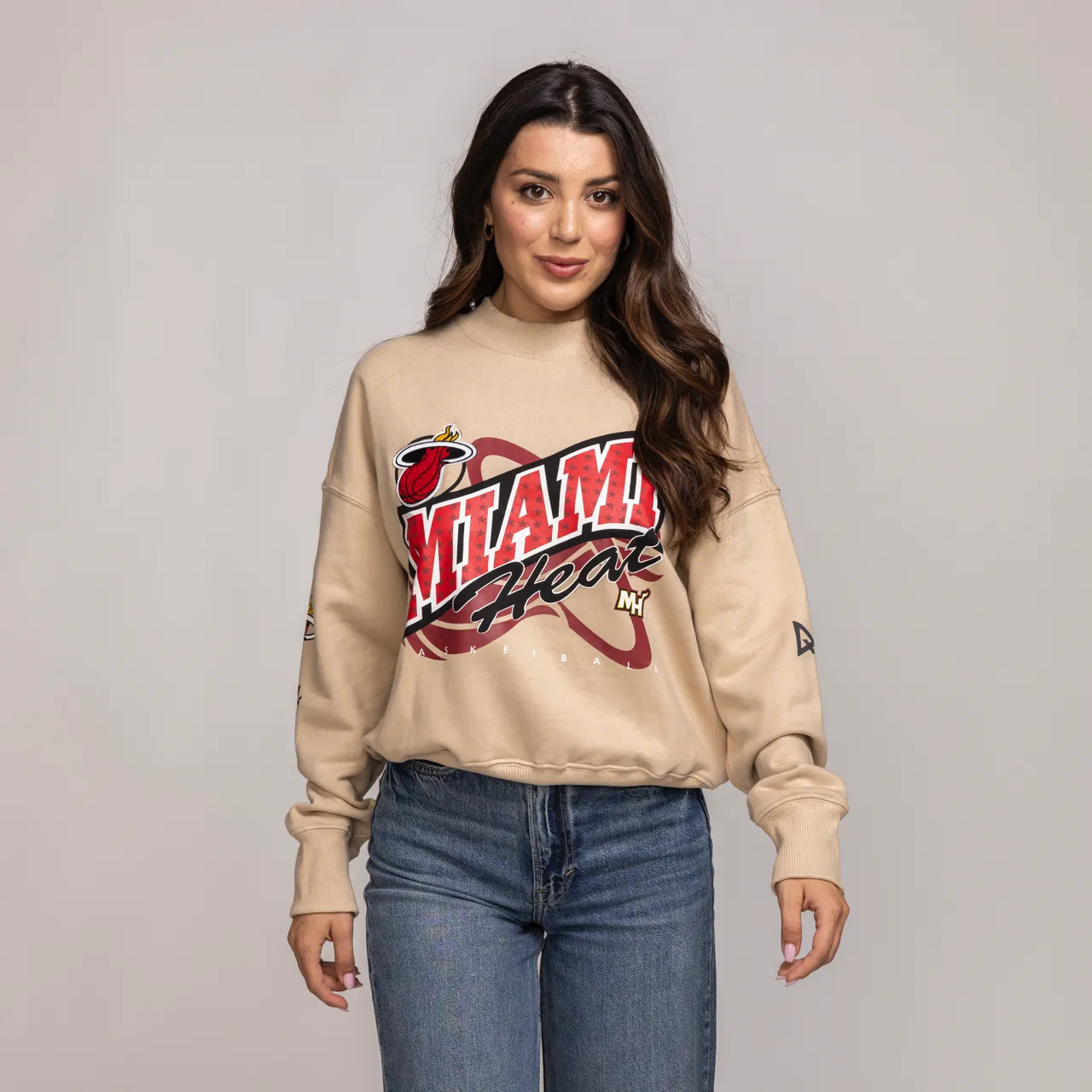 Qoreware Miami HEAT Mockneck Women's Crewneck sold by Miami Heat Store