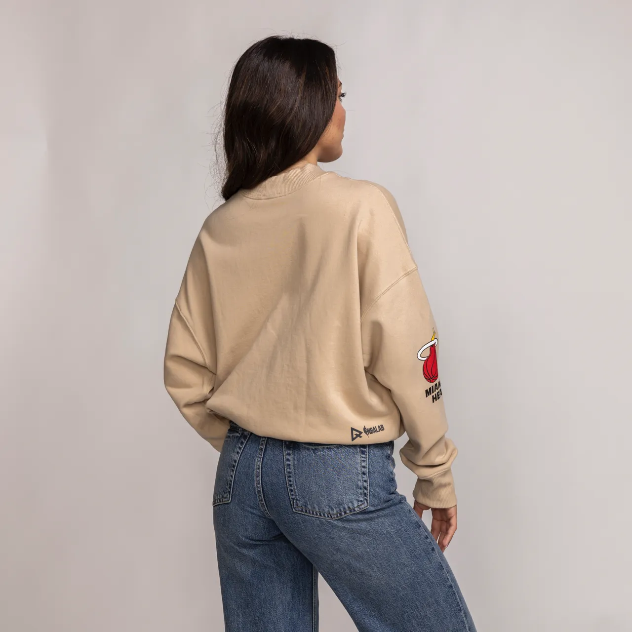 Qoreware Miami HEAT Mockneck Women's Crewneck sold by Miami Heat Store product image thumbnail 3