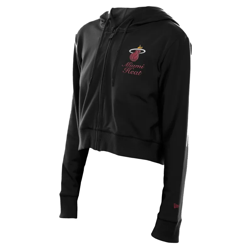 New Era Miami HEAT Cropped Women's Zip-Up Hoodie sold by Miami Heat Store