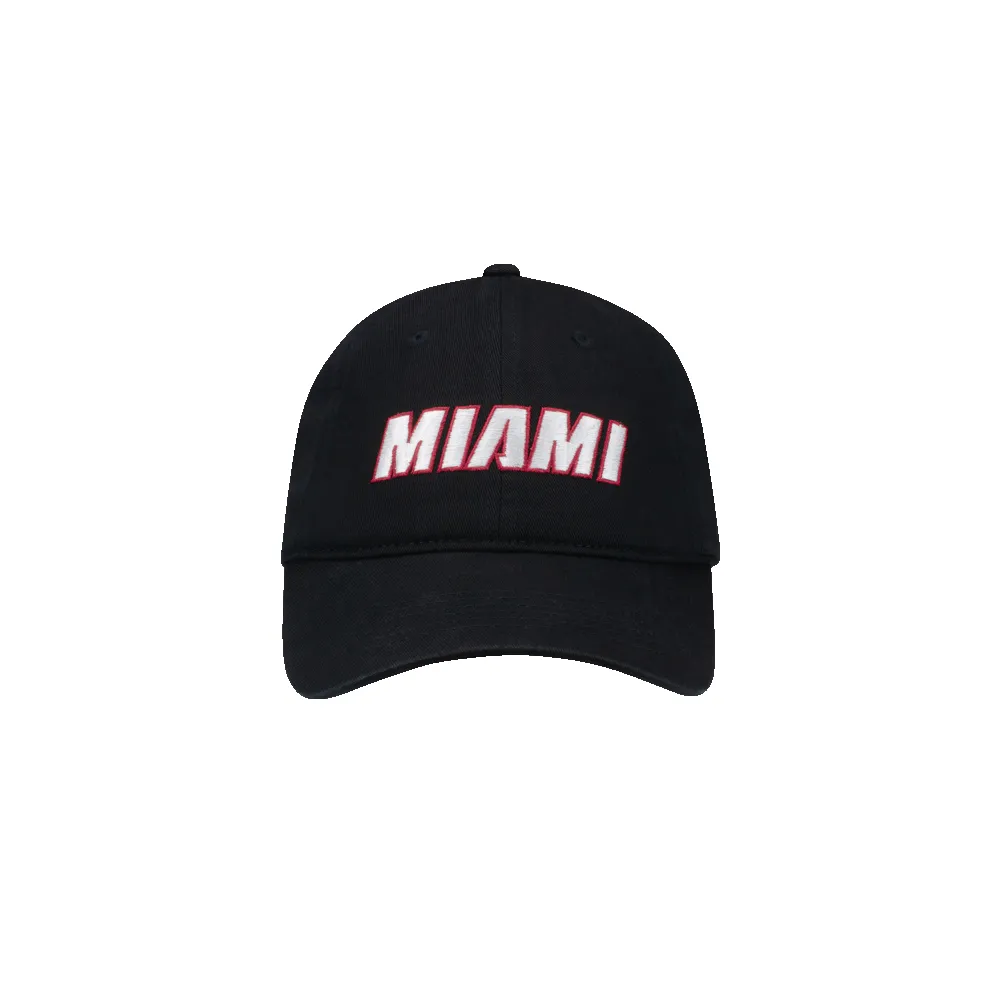 Miami HEAT Black Wordmark Dad Hat sold by Miami Heat Store