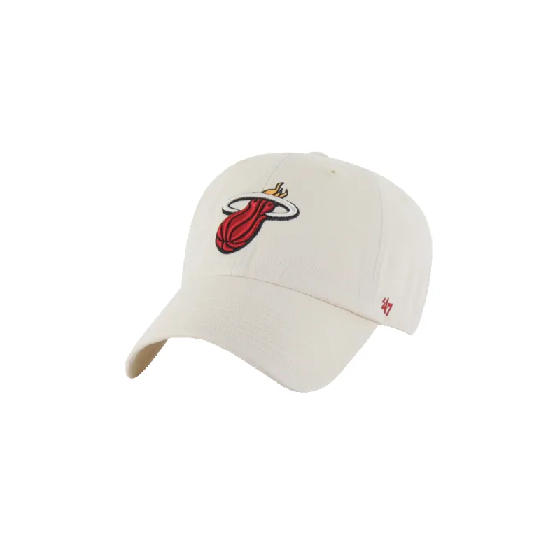 '47 Brand Miami HEAT Cream Logo Dad Hat made by 47