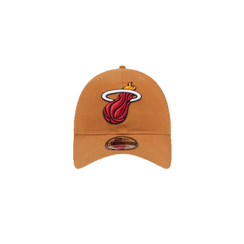 New Era Miami HEAT Tan Logo Dad Hat sold by Miami Heat Store
