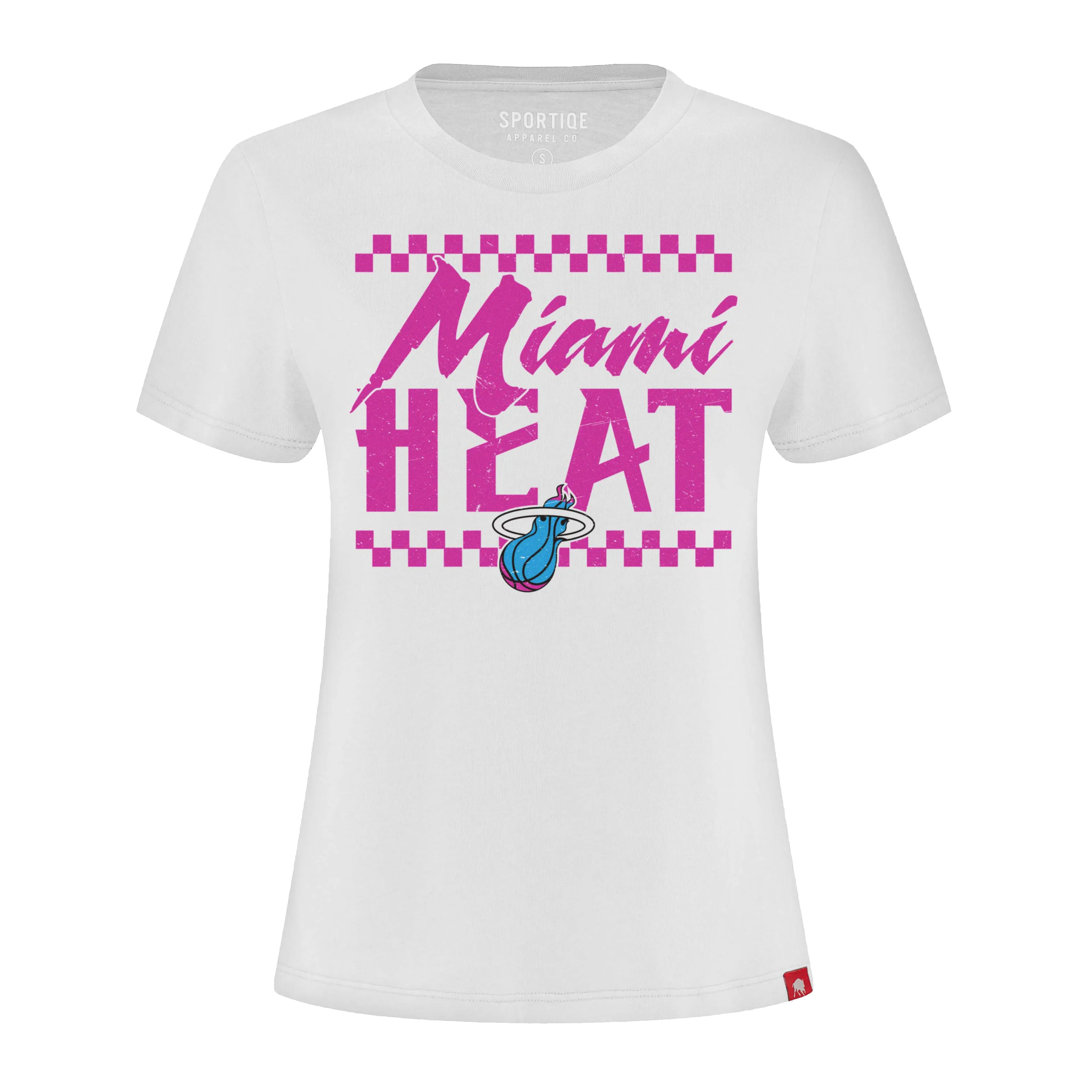 Sportiqe Miami HEAT Original Vice White Women's Tee sold by Miami Heat Store