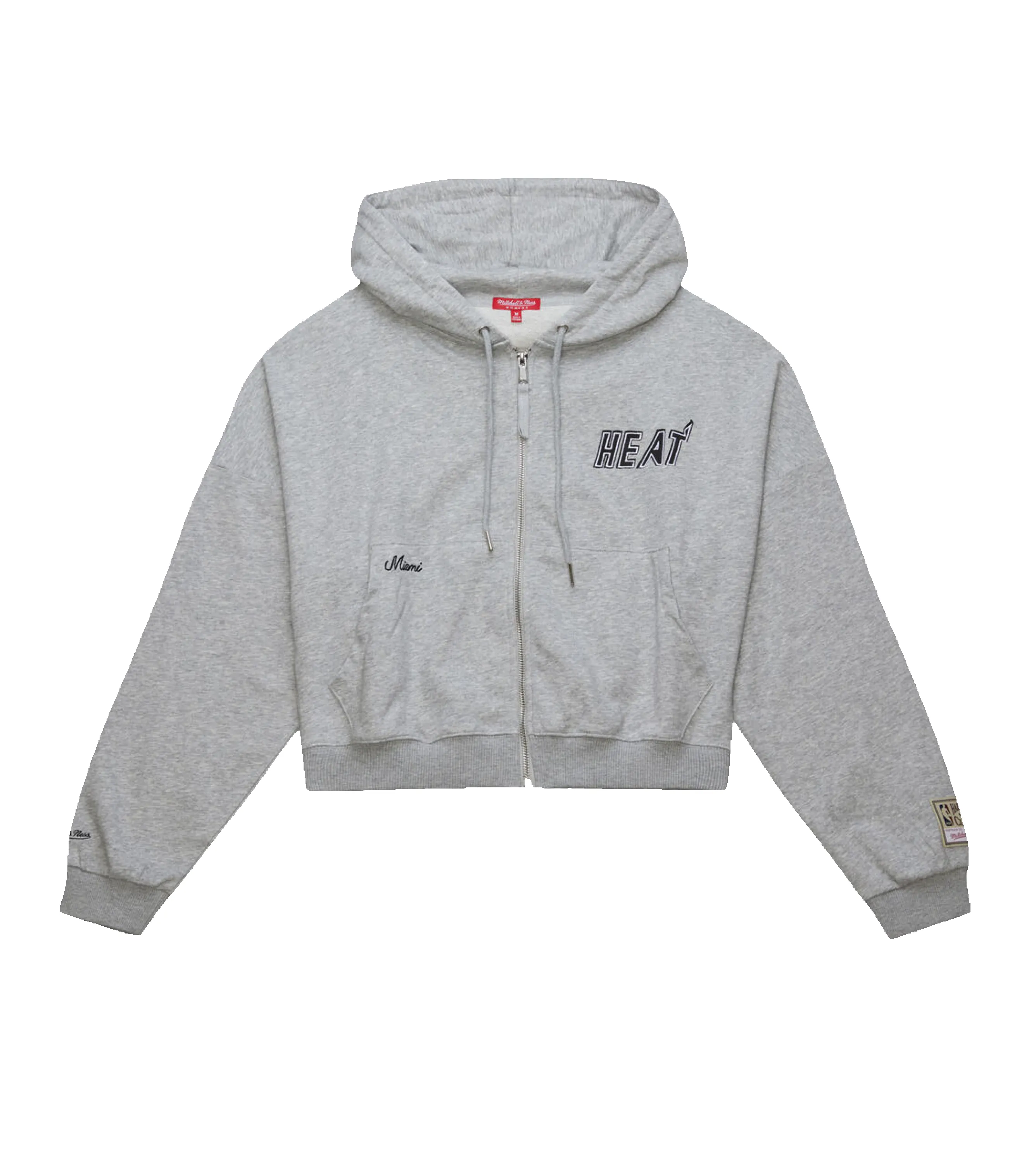 Mitchell & Ness Miami HEAT Cropped Women's Jacket sold by Miami Heat Store