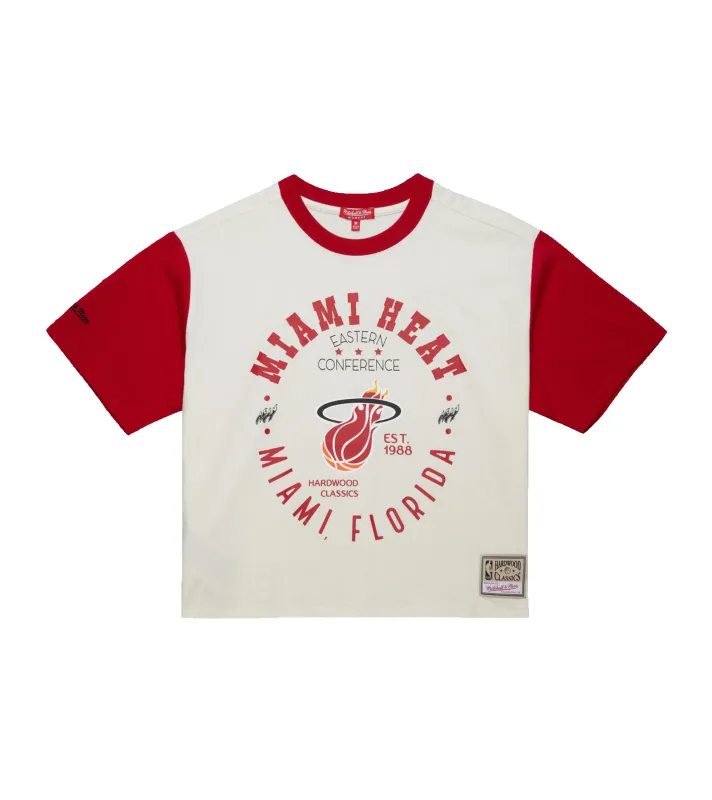 Mitchell & Ness Miami HEAT Women's Crop Tee sold by Miami Heat Store