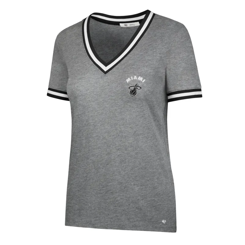 '47 Brand Women's Viper VNeck Ringer sold by Miami Heat Store