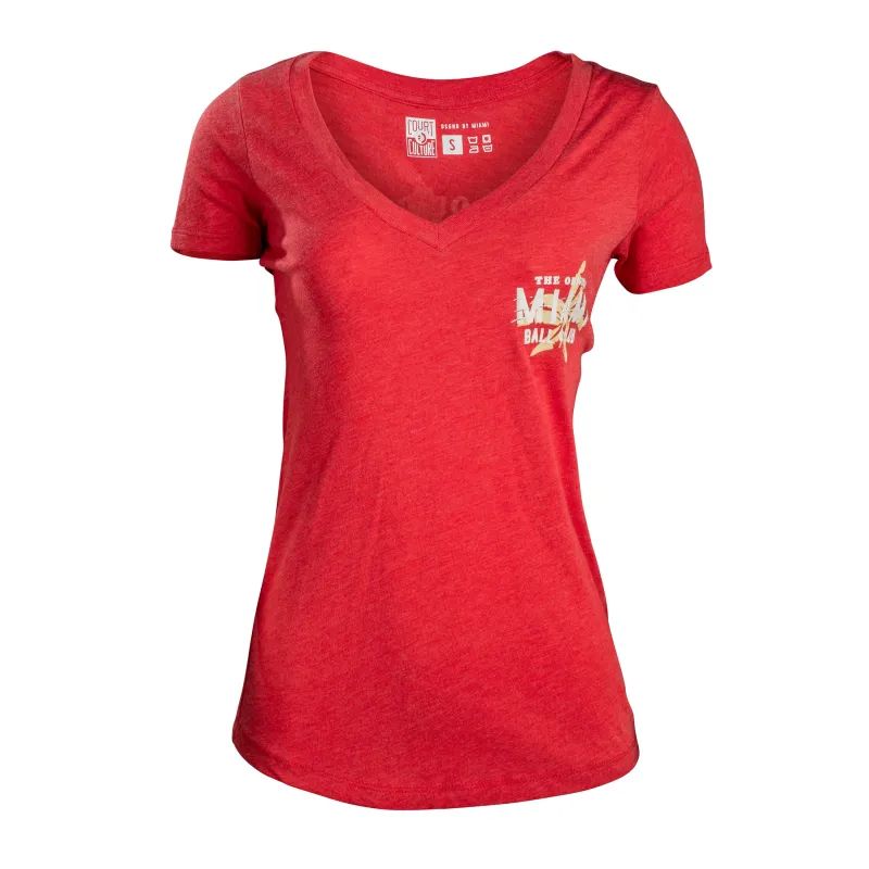 Ladies Miami Ball Club V-Neck Tee sold by Miami Heat Store