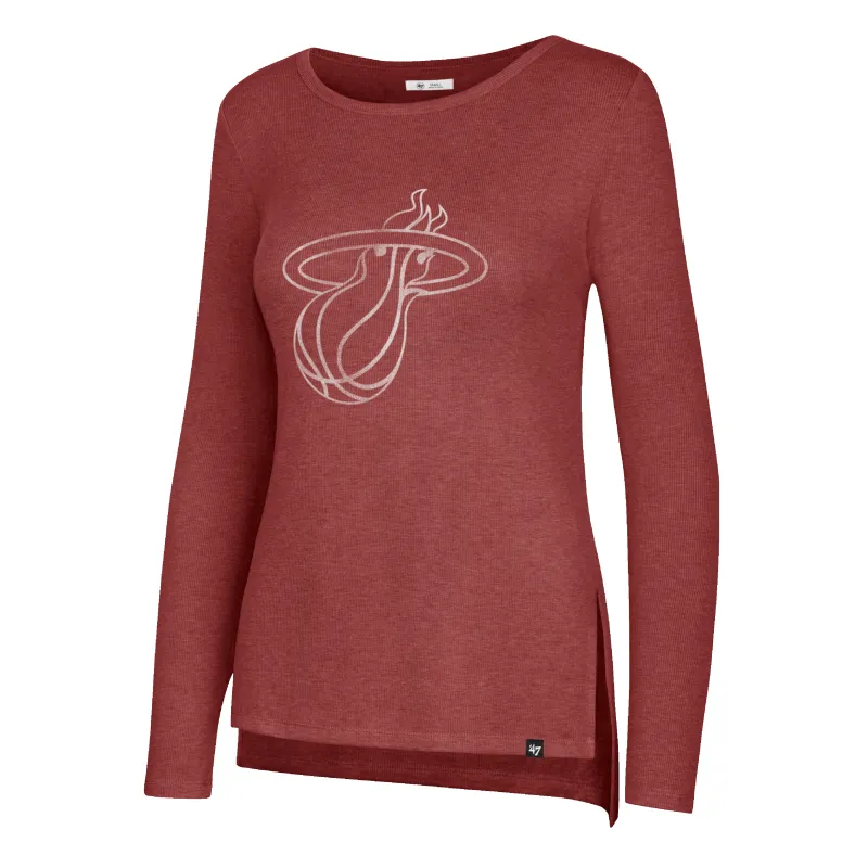 '47 Brand Miami HEAT Women's Long Sleeve Campbell Rib made by 47