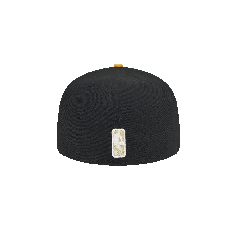 New Era Miami HEAT Black & Gold Fitted Hat sold by Miami Heat Store product image thumbnail 2