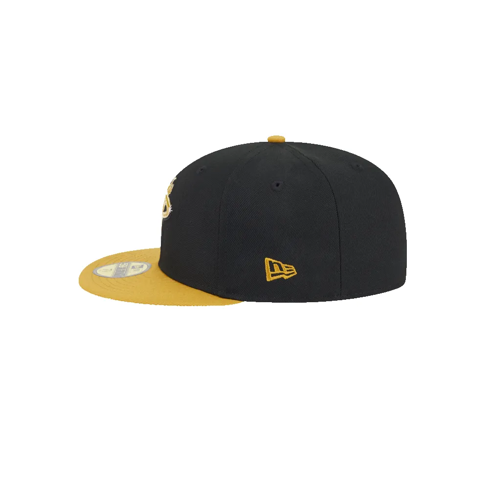 New Era Miami HEAT Black & Gold Fitted Hat sold by Miami Heat Store product image thumbnail 4