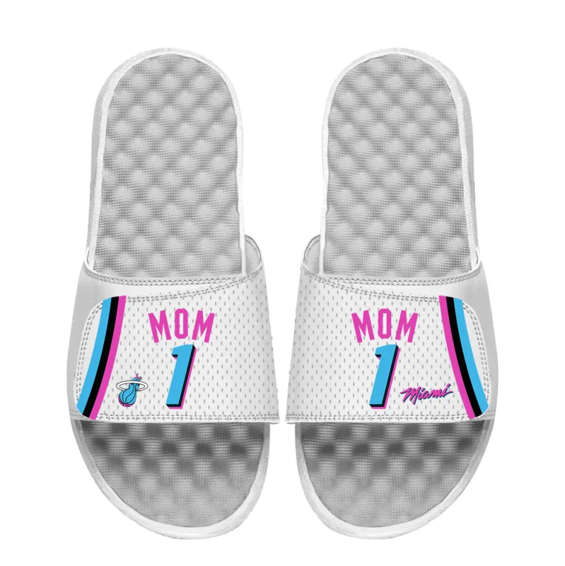 ISlide Miami HEAT Original Vice #1 Mom Jersey Sandals sold by Miami Heat Store