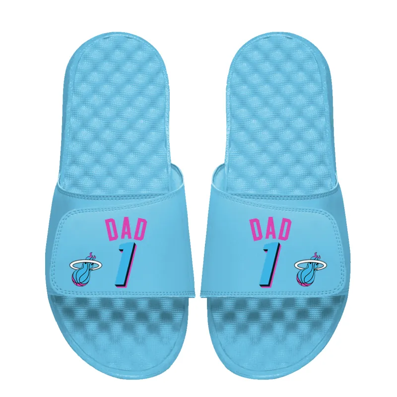 ISlide Miami HEAT Original Vice Blue #1 Dad Sandals sold by Miami Heat Store