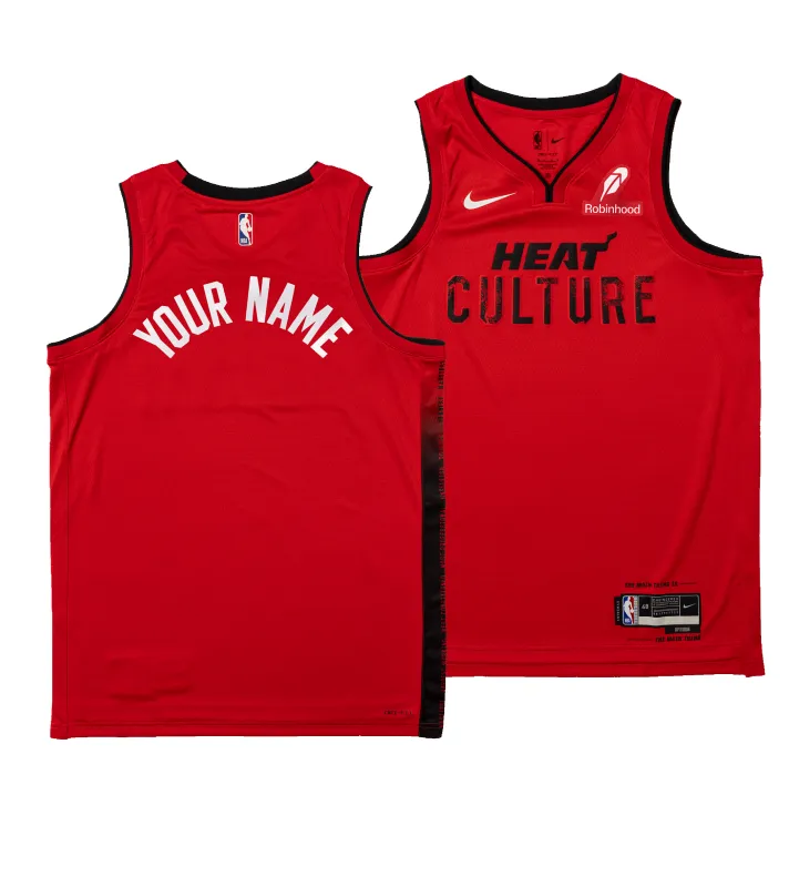 Personalized Nike HEAT Culture: Blood Red Youth Swingman Jersey - Summer Mashup made by Nike
