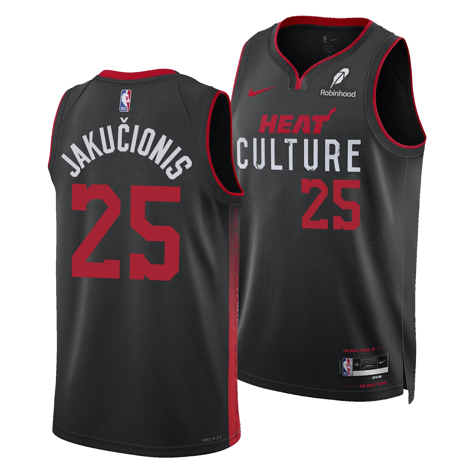 Kasparas Jakučionis Nike HEAT Culture Swingman Jersey sold by Miami Heat Store product image thumbnail 3