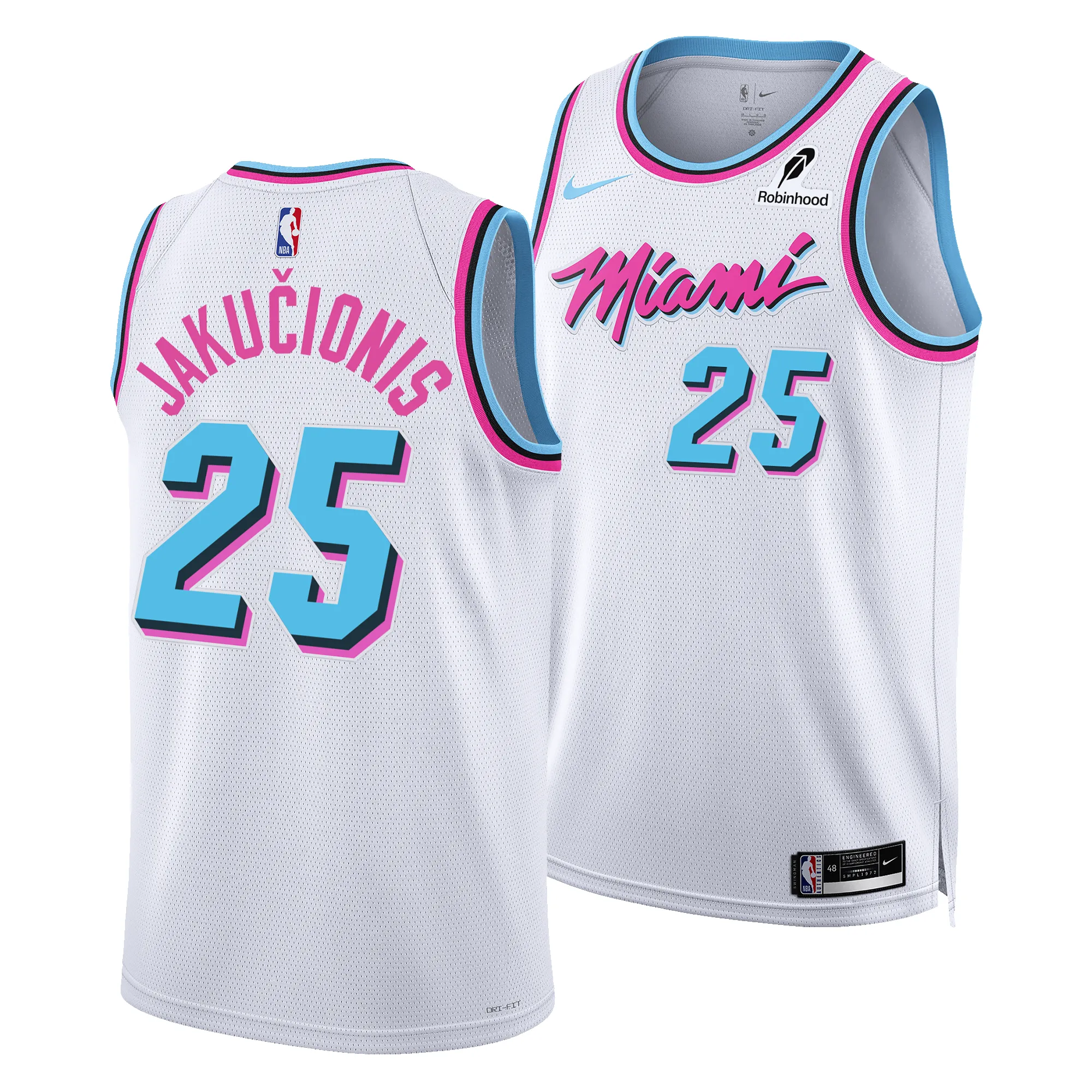 Kasparas Jakučionis Nike Original Vice Youth Swingman Jersey sold by Miami Heat Store product image thumbnail 3