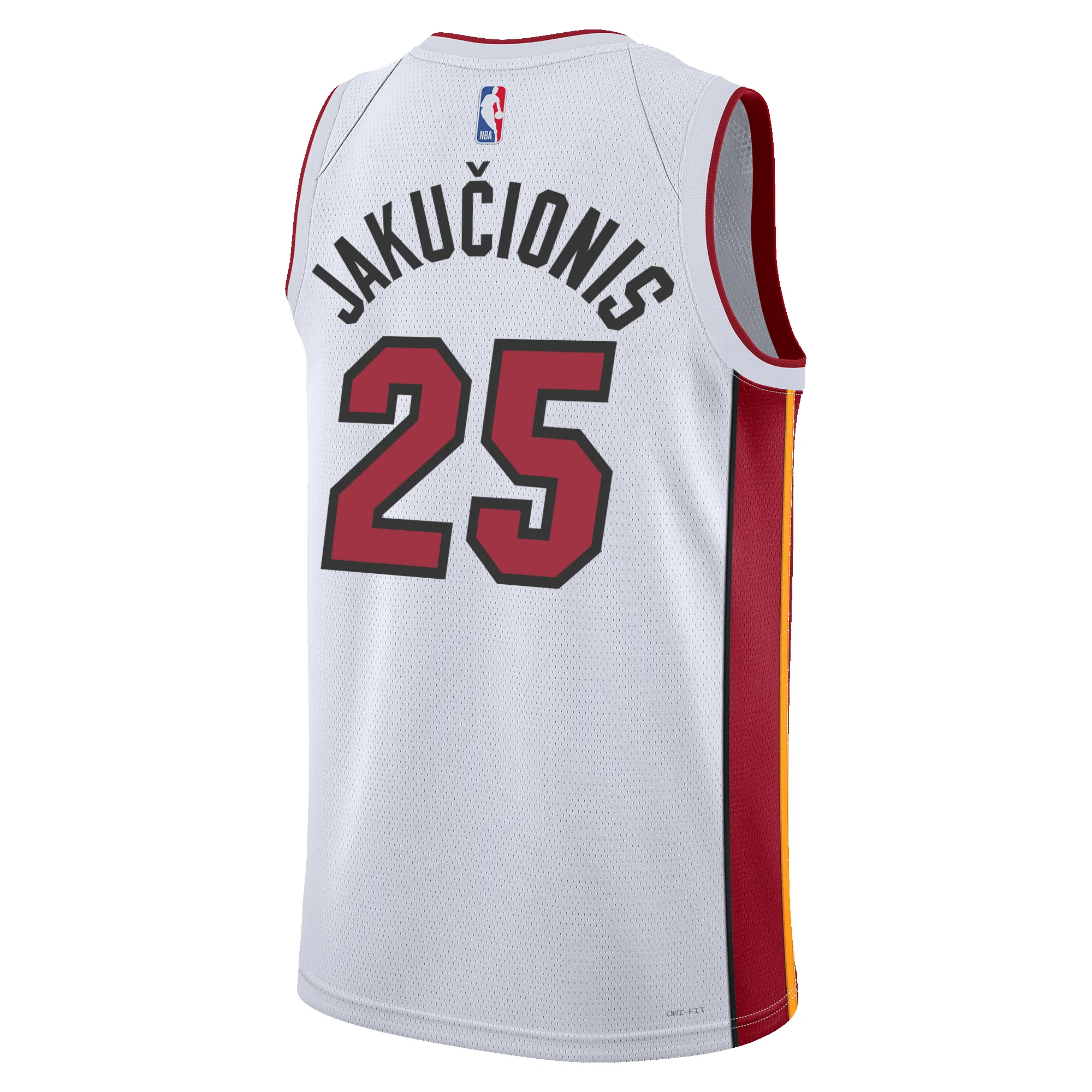 Kasparas Jakučionis Nike Miami HEAT Association White Swingman Jersey sold by Miami Heat Store product image thumbnail 2