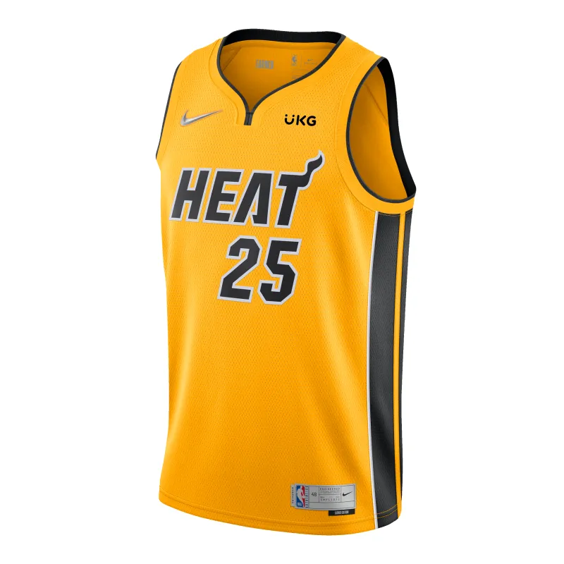 Kendrick Nunn Nike Trophy Gold Youth Swingman Jersey sold by Miami Heat Store
