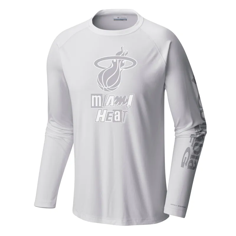 Columbia Miami HEAT White Hot Long Sleeve Tee sold by Miami Heat Store