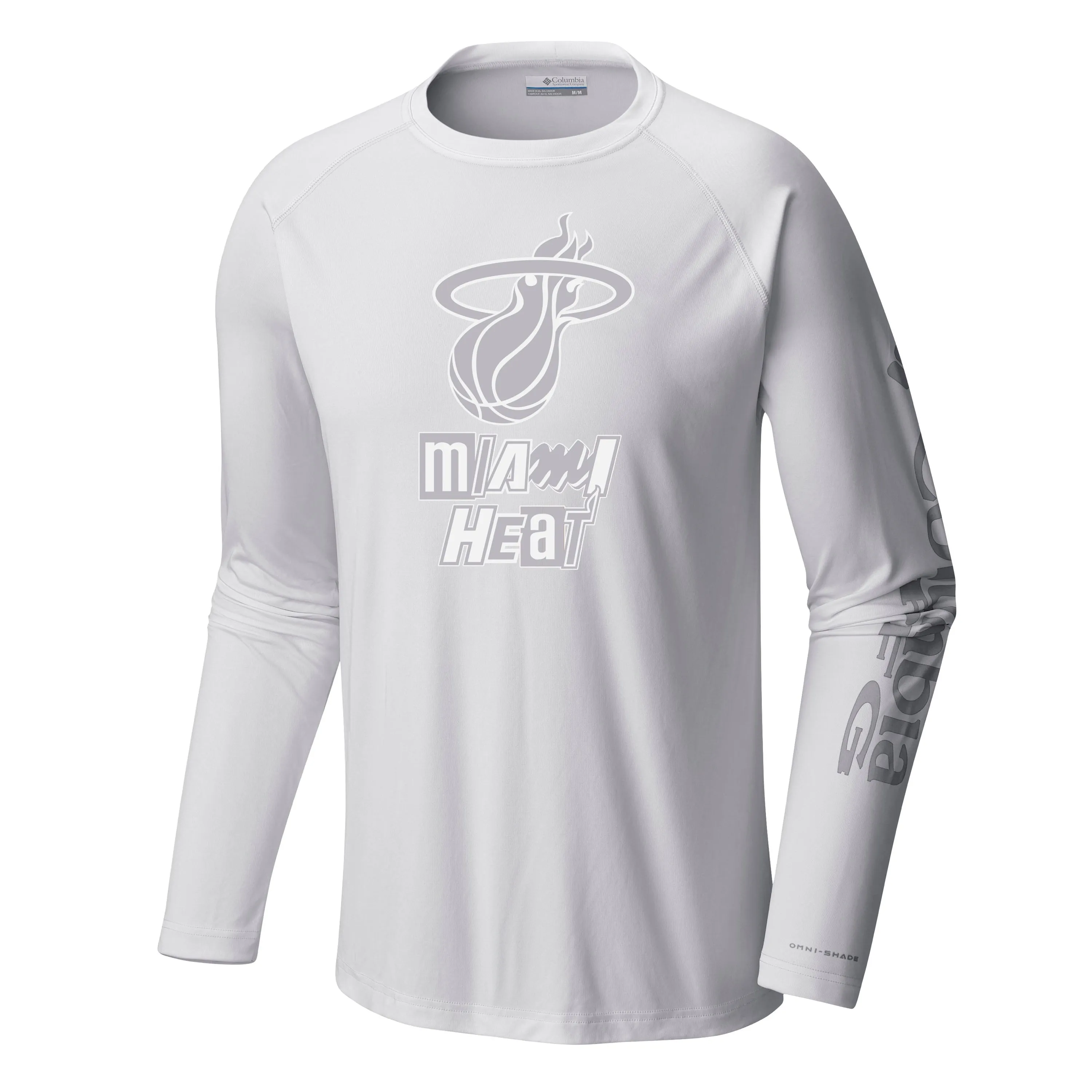 Columbia Miami HEAT White Hot Long Sleeve Tee sold by Miami Heat Store