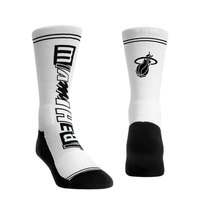 Rock Em' Miami HEAT Mashup White Socks sold by Miami Heat Store