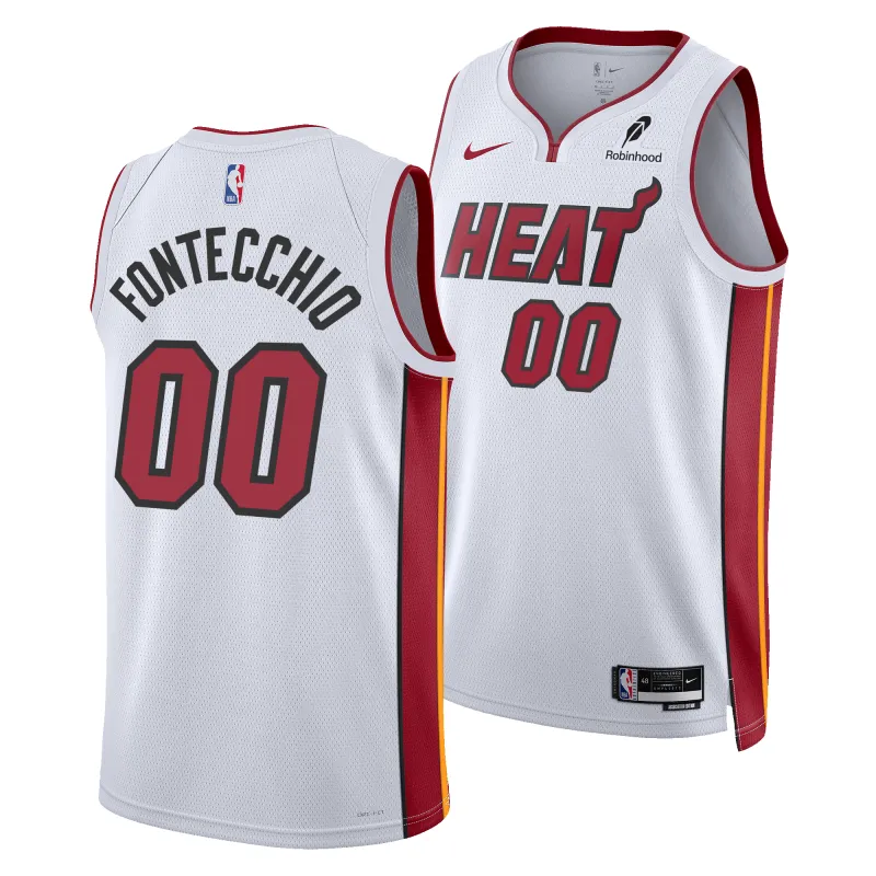 Simone Fontecchio Nike Miami HEAT Association White Youth Swingman Jersey sold by Miami Heat Store