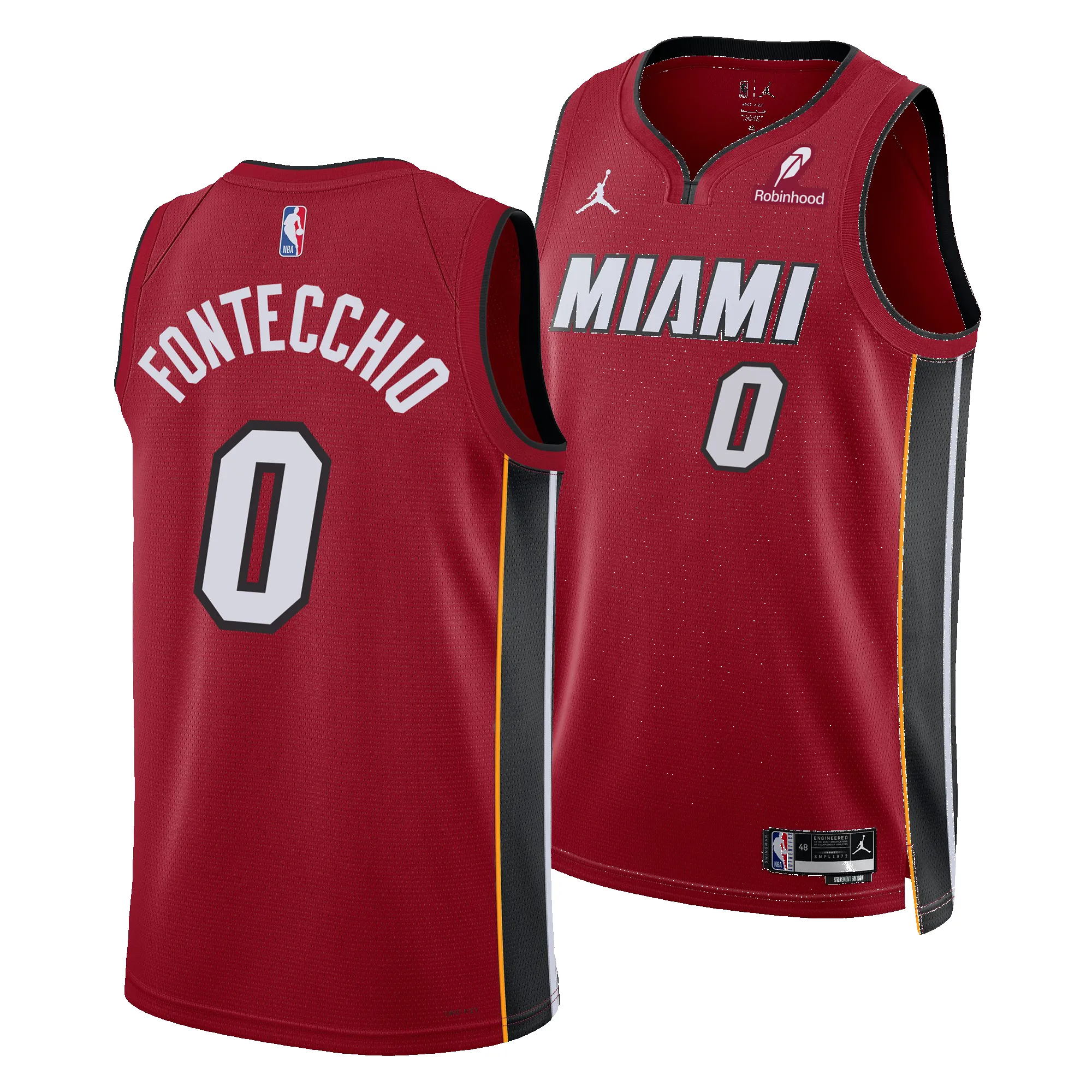Simone Fontecchio Nike Jordan Brand Miami HEAT Statement Red Swingman Youth Jersey sold by Miami Heat Store product image thumbnail 3