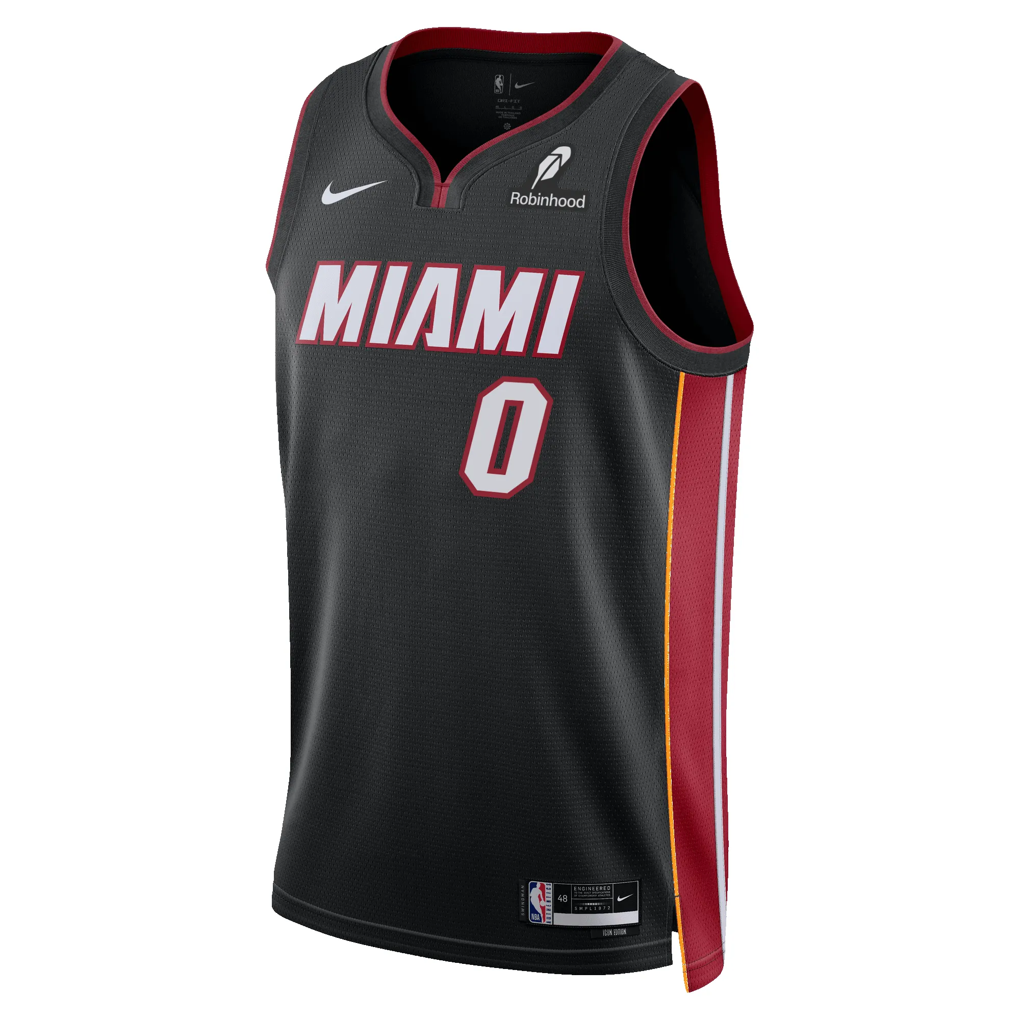 Simone Fontecchio Nike Miami HEAT Icon Black Youth Swingman Jersey sold by Miami Heat Store