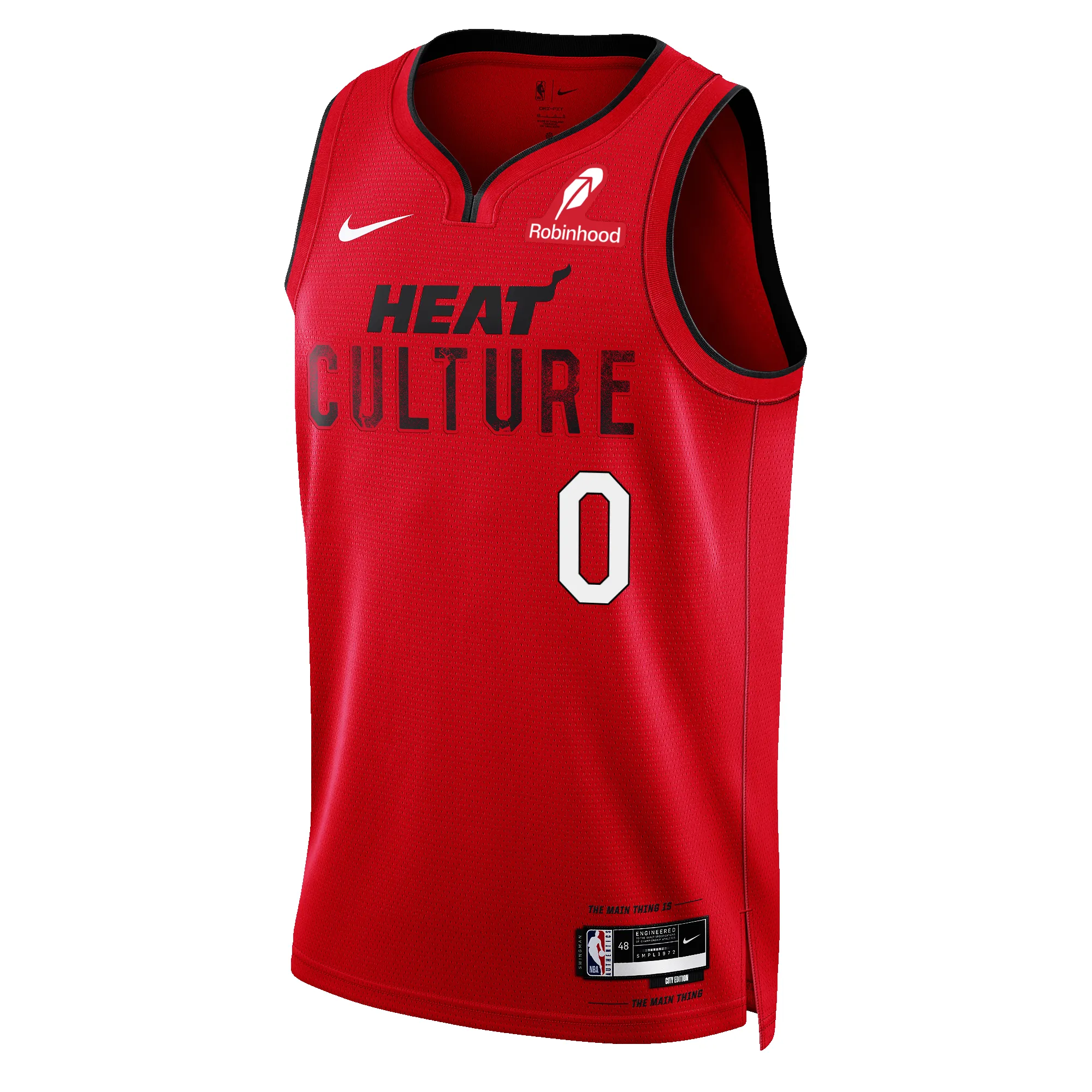 Simone Fontecchio Nike HEAT Culture: Blood Red Swingman Jersey sold by Miami Heat Store