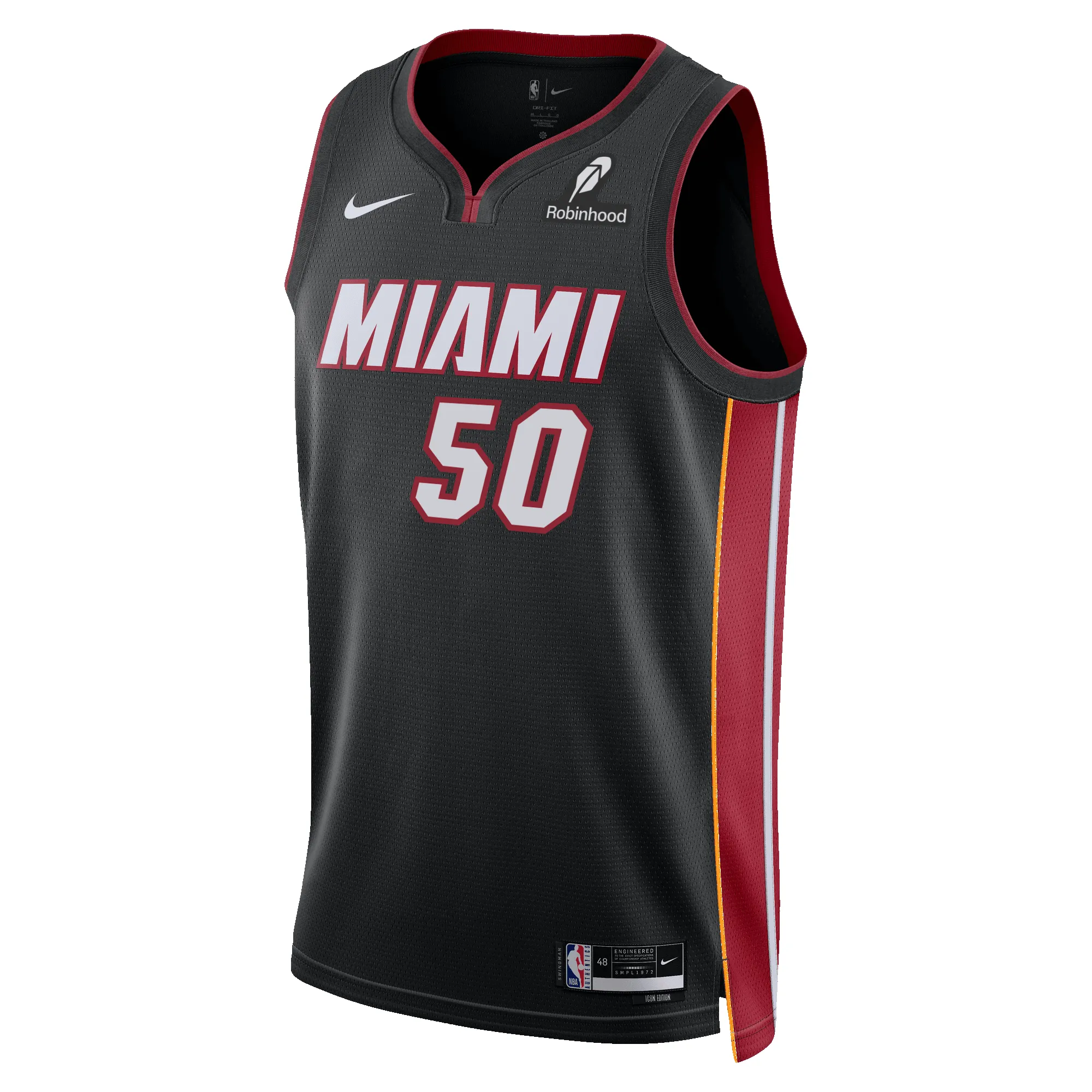 Vladislav Goldin Nike Miami HEAT Icon Black Swingman Jersey sold by Miami Heat Store