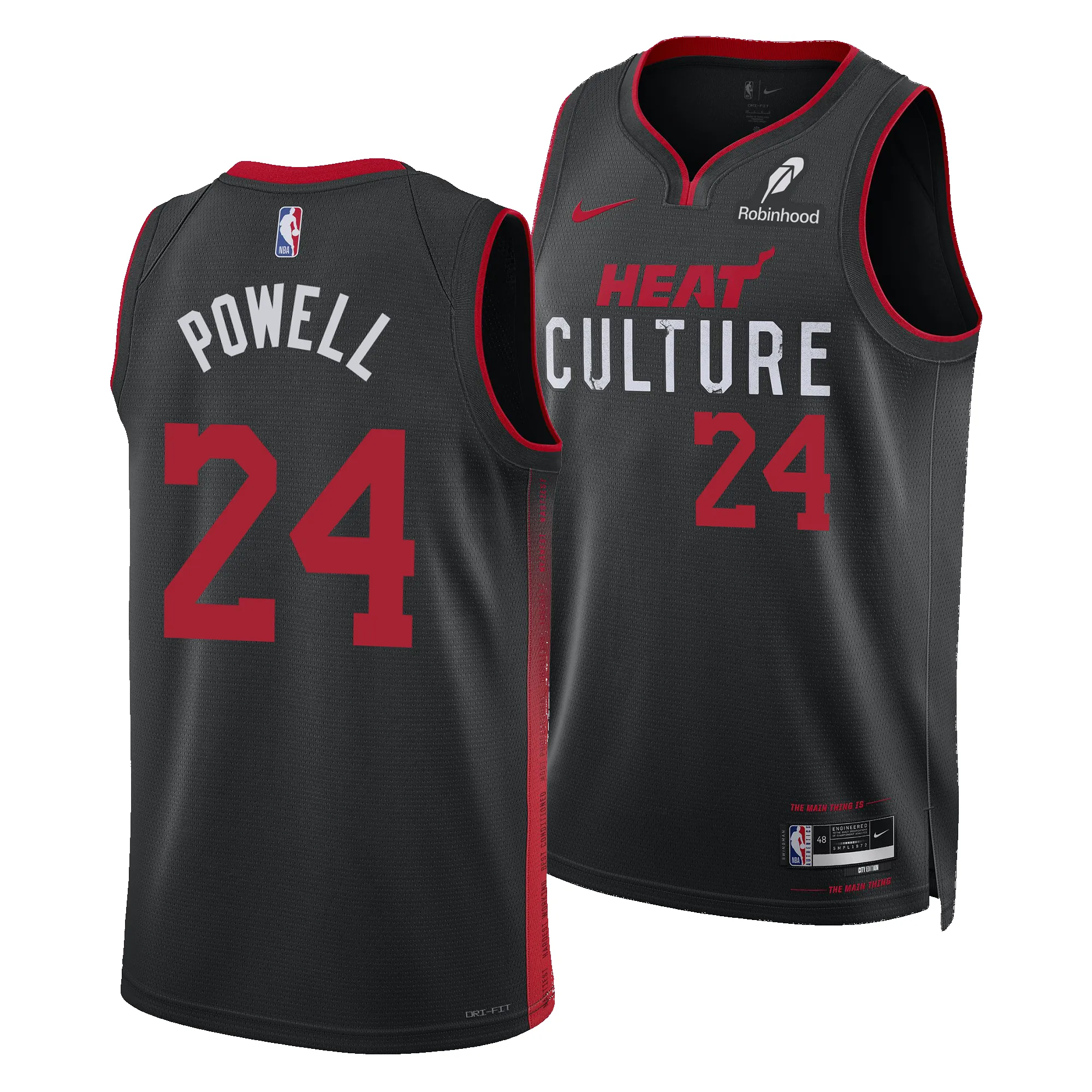 Norman Powell Nike HEAT Culture Swingman Jersey sold by Miami Heat Store product image thumbnail 3