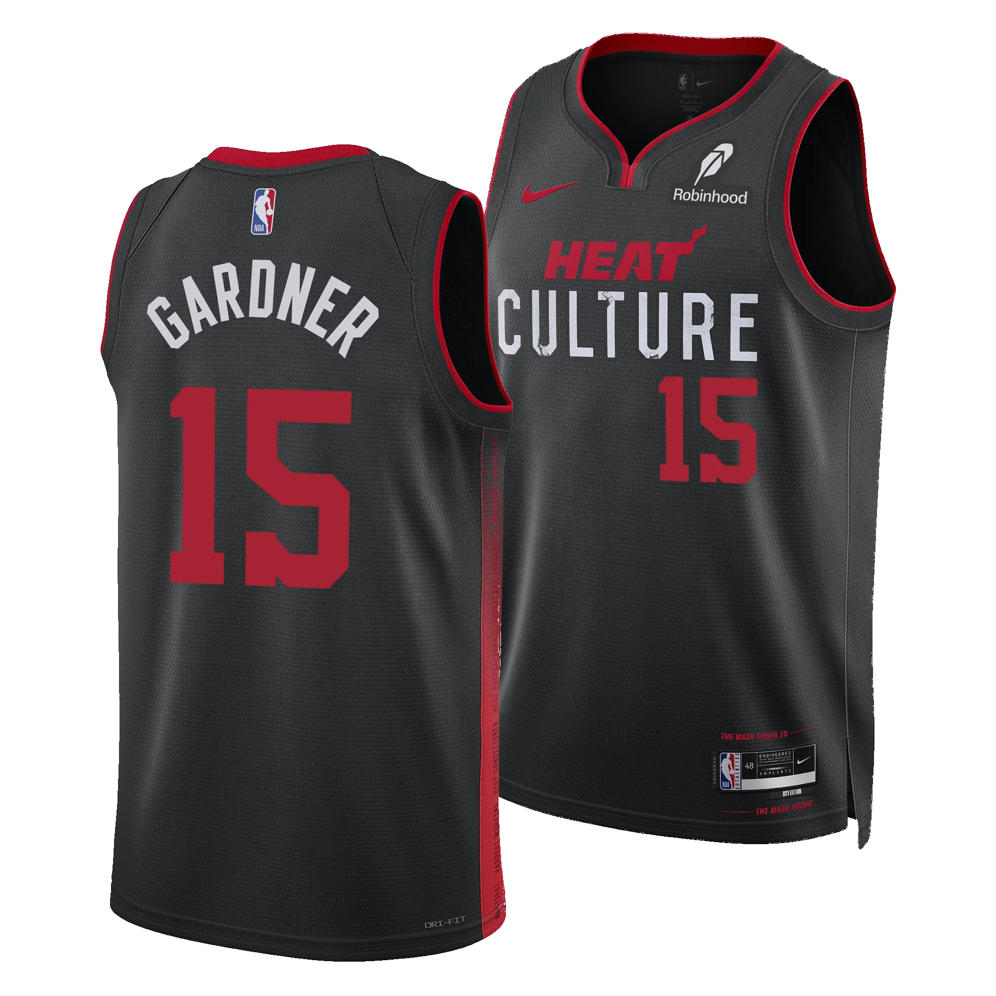 Myron Gardner Nike HEAT Culture Swingman Jersey sold by Miami Heat Store product image thumbnail 3