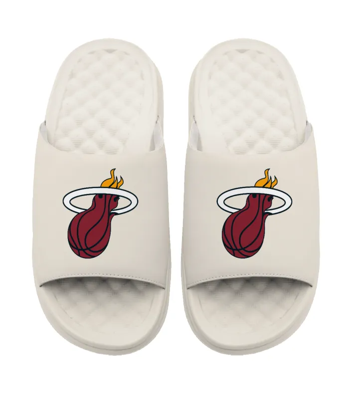 ISlide Miami HEAT Cream Logo Sandals sold by Miami Heat Store