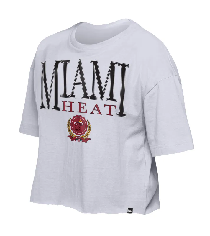 New Era Miami HEAT Women's Boxy Cropped Tee sold by Miami Heat Store