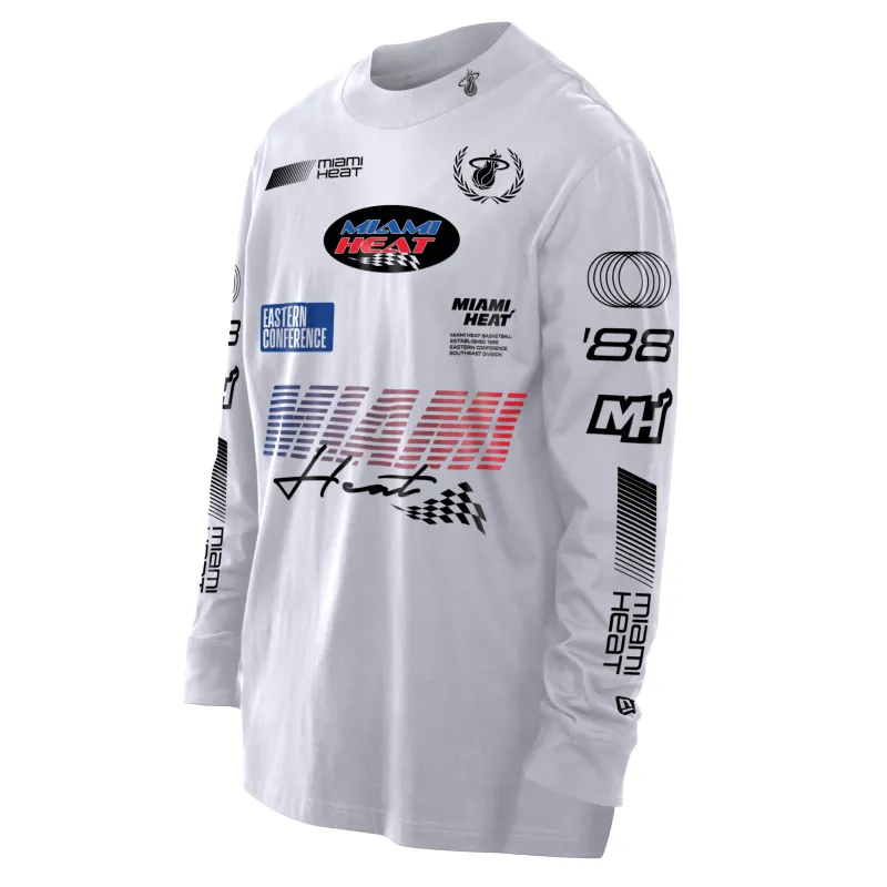 New Era Miami HEAT Race Mock Tee sold by Miami Heat Store