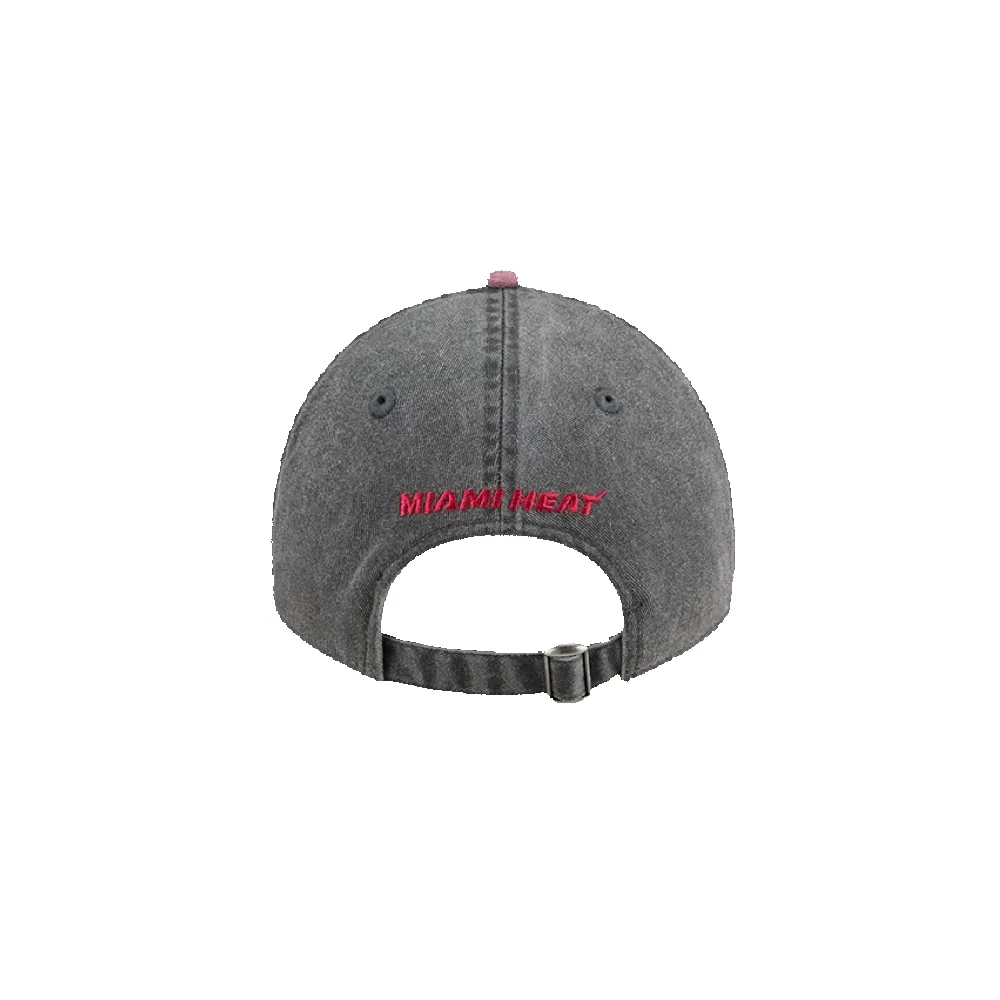 New Era Miami HEAT Black Washed Dad Hat sold by Miami Heat Store product image thumbnail 2
