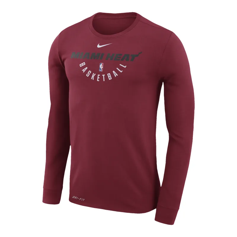 Nike Miami HEAT Youth Long Sleeve Practice Tee sold by Miami Heat Store