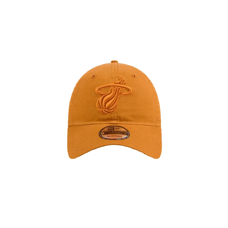 New Era Miami HEAT Adjustable Tan Dad Hat sold by Miami Heat Store