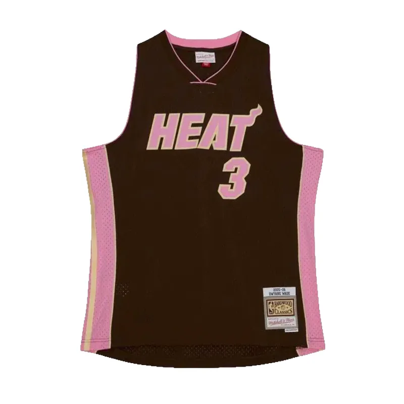 Dwyane Wade Mitchell & Ness Miami HEAT 2005-06 Brown Bacon Jersey sold by Miami Heat Store