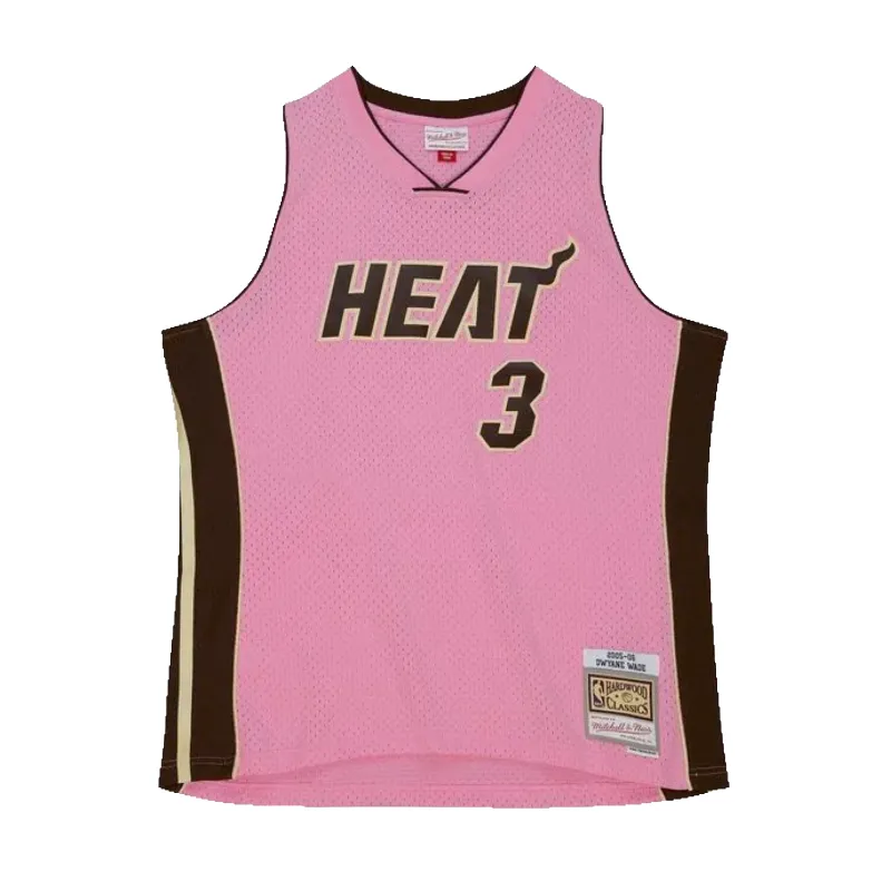 Dwyane Wade Mitchell & Ness Miami HEAT 2005-06 Pink Bacon Jersey made by Mitchell & Ness