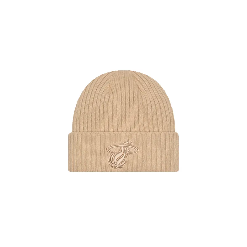 New Era Miami HEAT Tan Logo Knit sold by Miami Heat Store