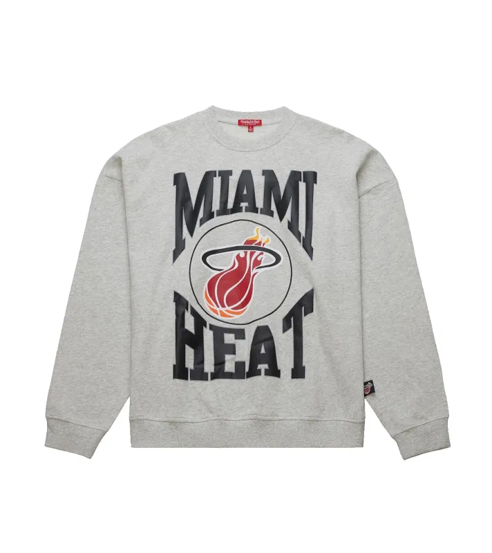 Mitchell & Ness Miami HEAT Lightweight Women's Crewneck sold by Miami Heat Store