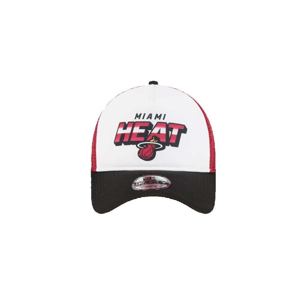 New Era Miami HEAT Streak Youth Trucker Snapback sold by Miami Heat Store